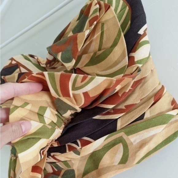 Zara LINEN TROPICAL PRINT STRAPLESS TOP. Multicoloured. Size XS. New with Tags. - Picture 8 of 10